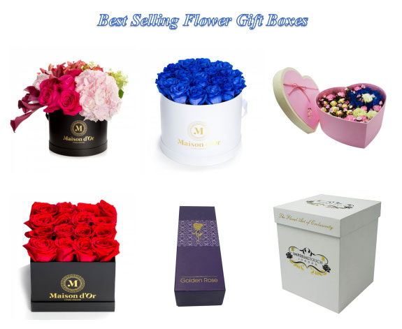 What are the popular shapes for rigid flower gift packaging?