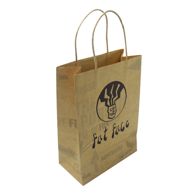 Light Brown Kraft Paper Gift Bag for Custom Logo Printing | HS™